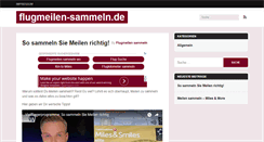 Desktop Screenshot of flugmeilen-sammeln.de